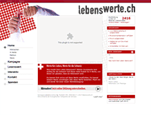 Tablet Screenshot of lebenswerte.ch